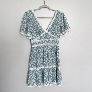 NWT Forever 21 Ivy May mint floral dress small